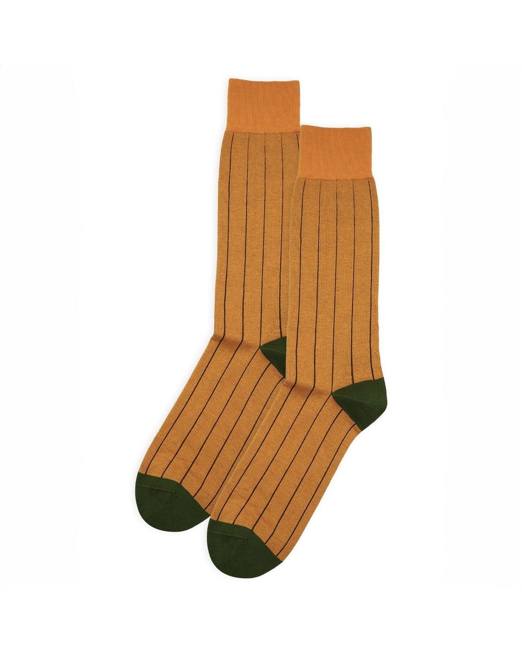 Peper Harow - Made in England Brown Pin Stripe Socks for men