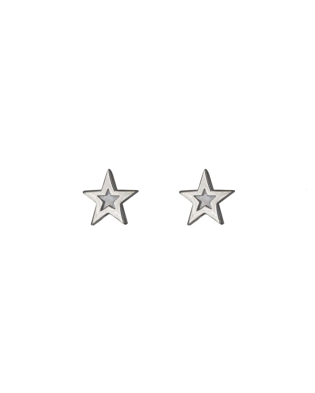 Edge Only Metallic Megastar Stud Earrings Sterling