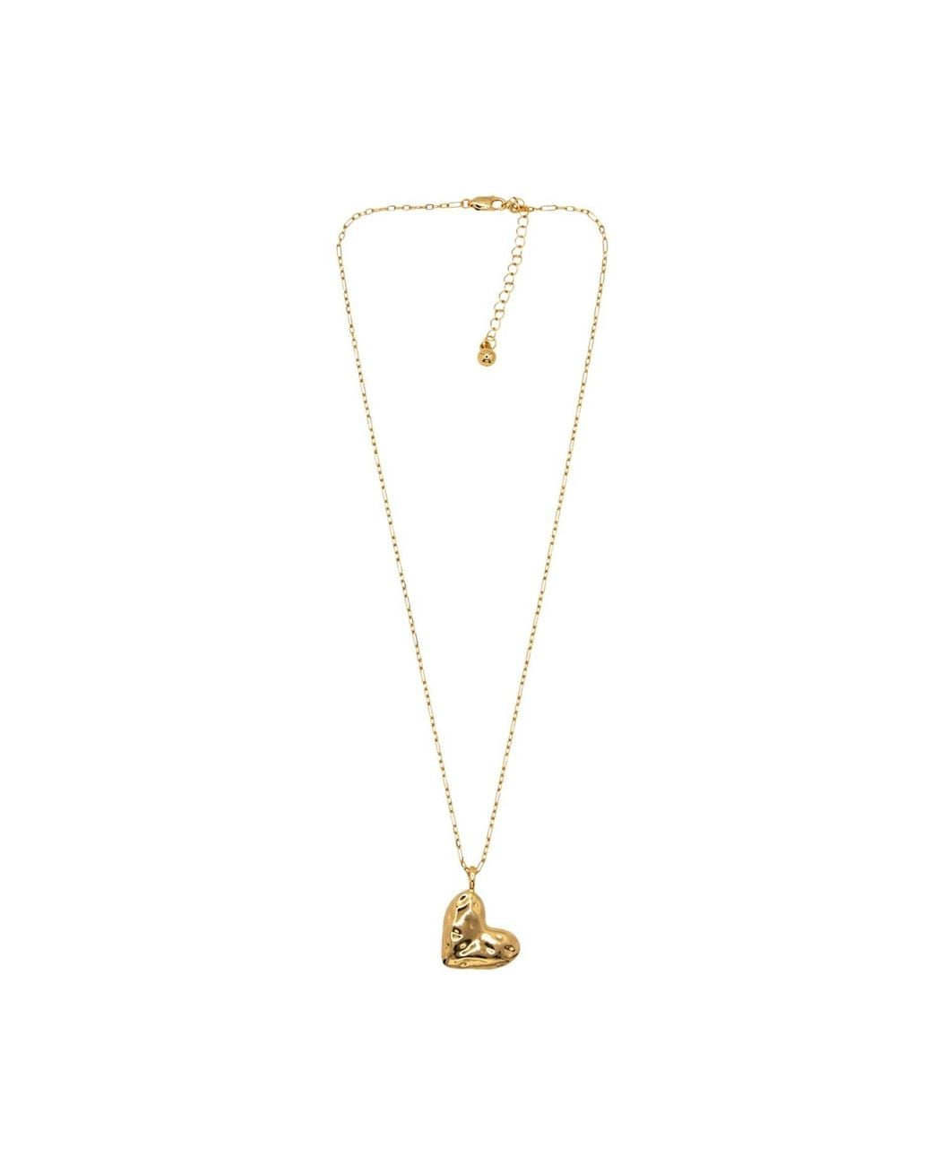 Uchi and Soto Metallic Kokoro Molten Heart Necklace