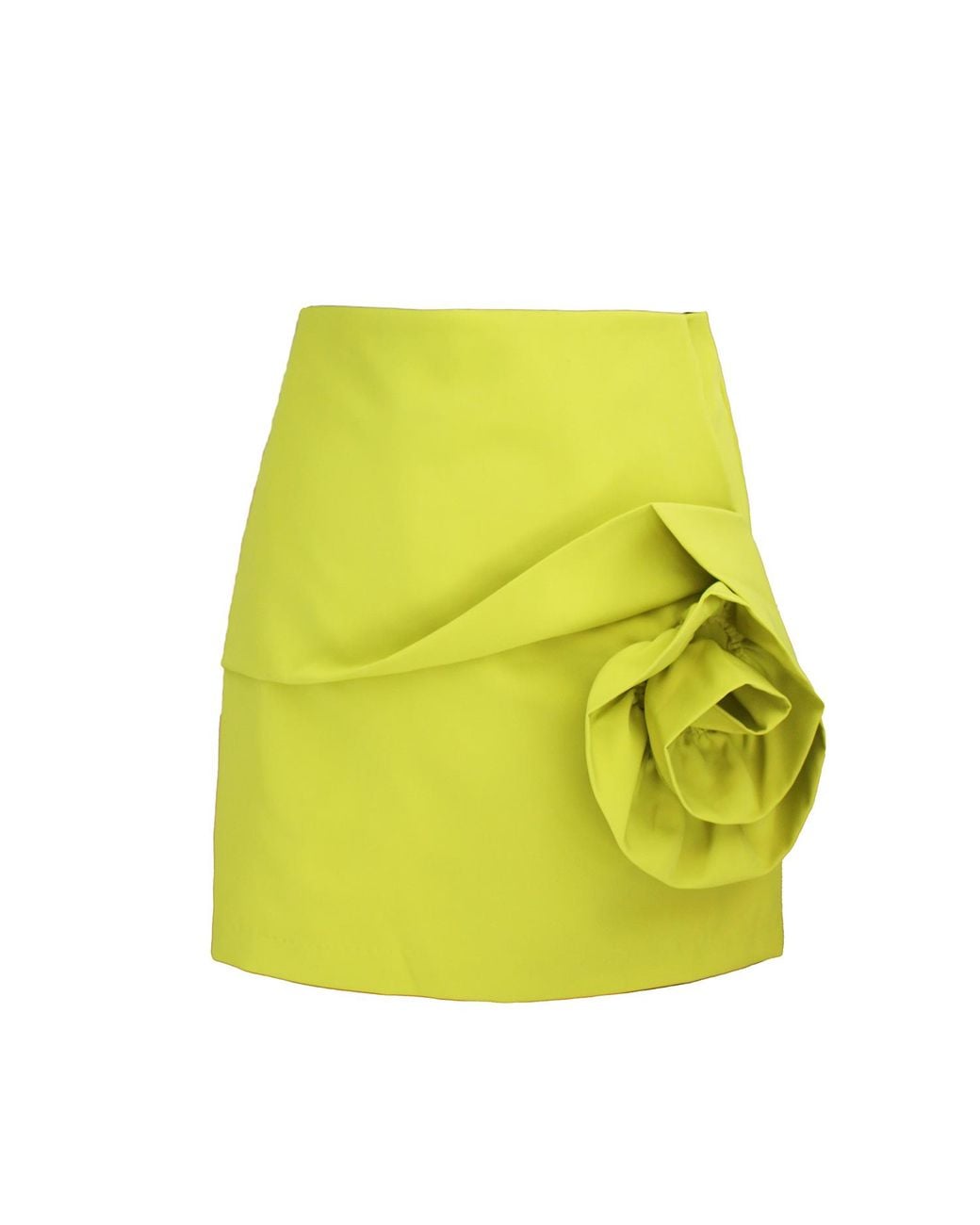 Richa Sharma Yellow Luxury Floral Detail Mini Skort