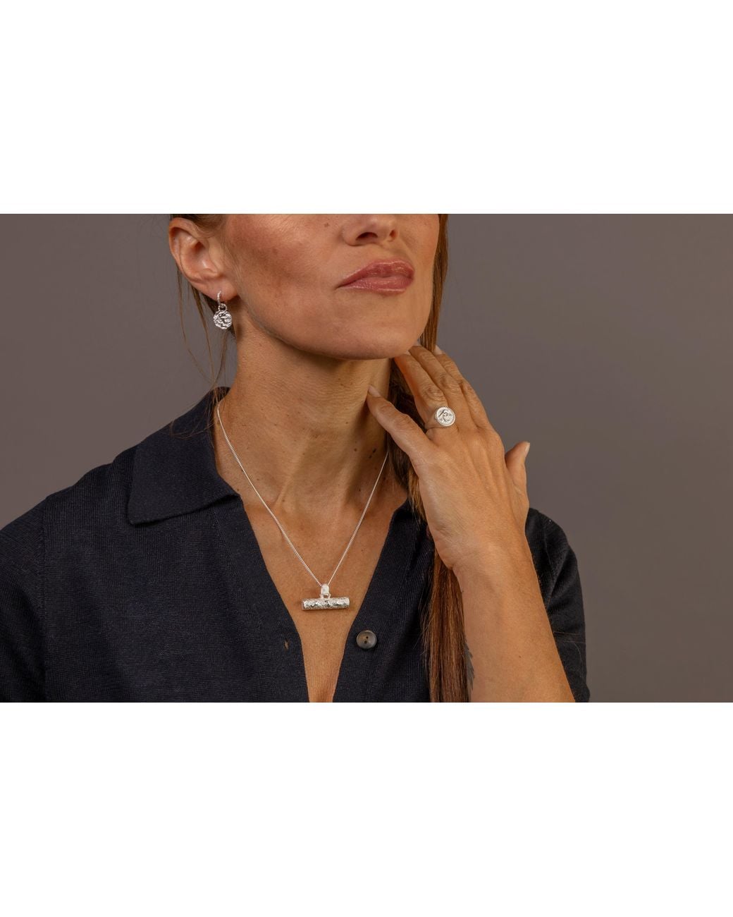 Claire Hill Designs Metallic F* This Sh* T Bar Necklace