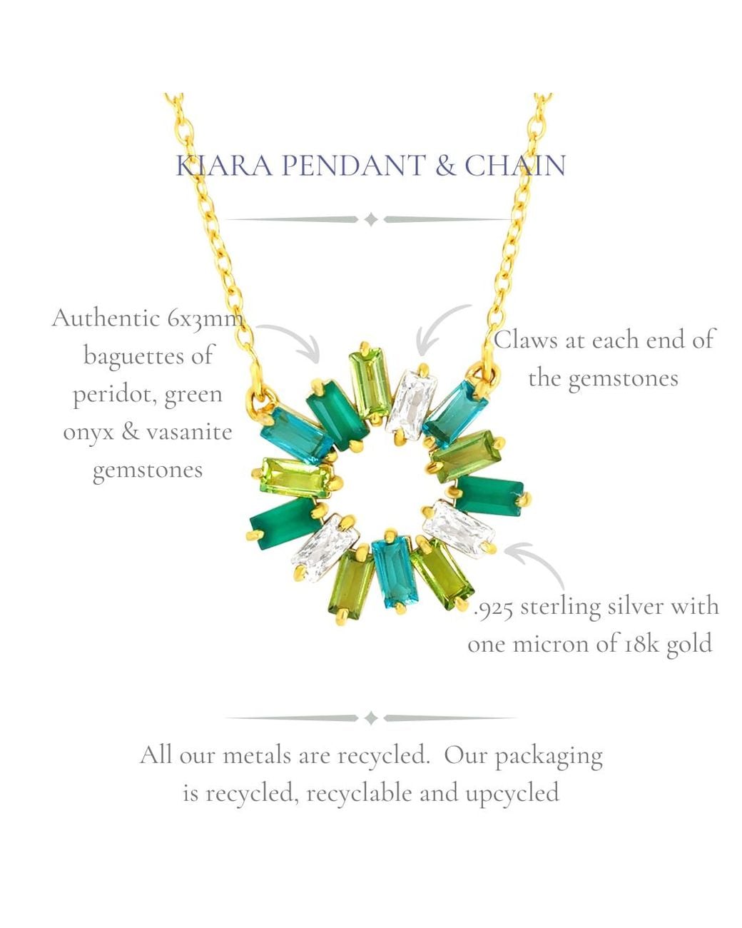 GEM BAZAAR Blue Kiara Pendant