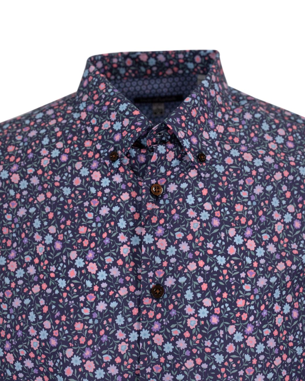 Lords of Harlech Blue Morris Ditzy Daisy Shirt for men