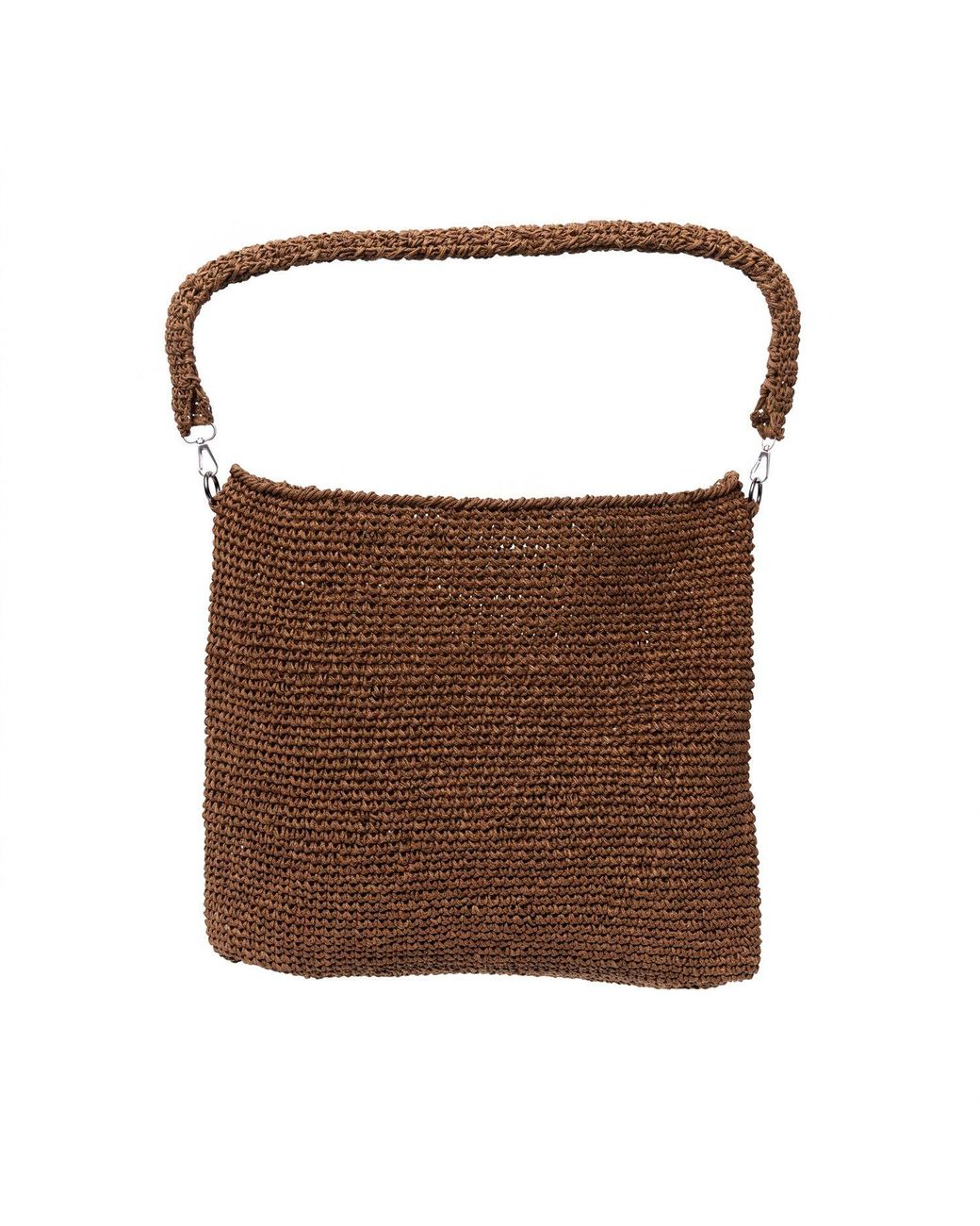 N'Onat Brown Raffia Hand Crochet Tote Bag