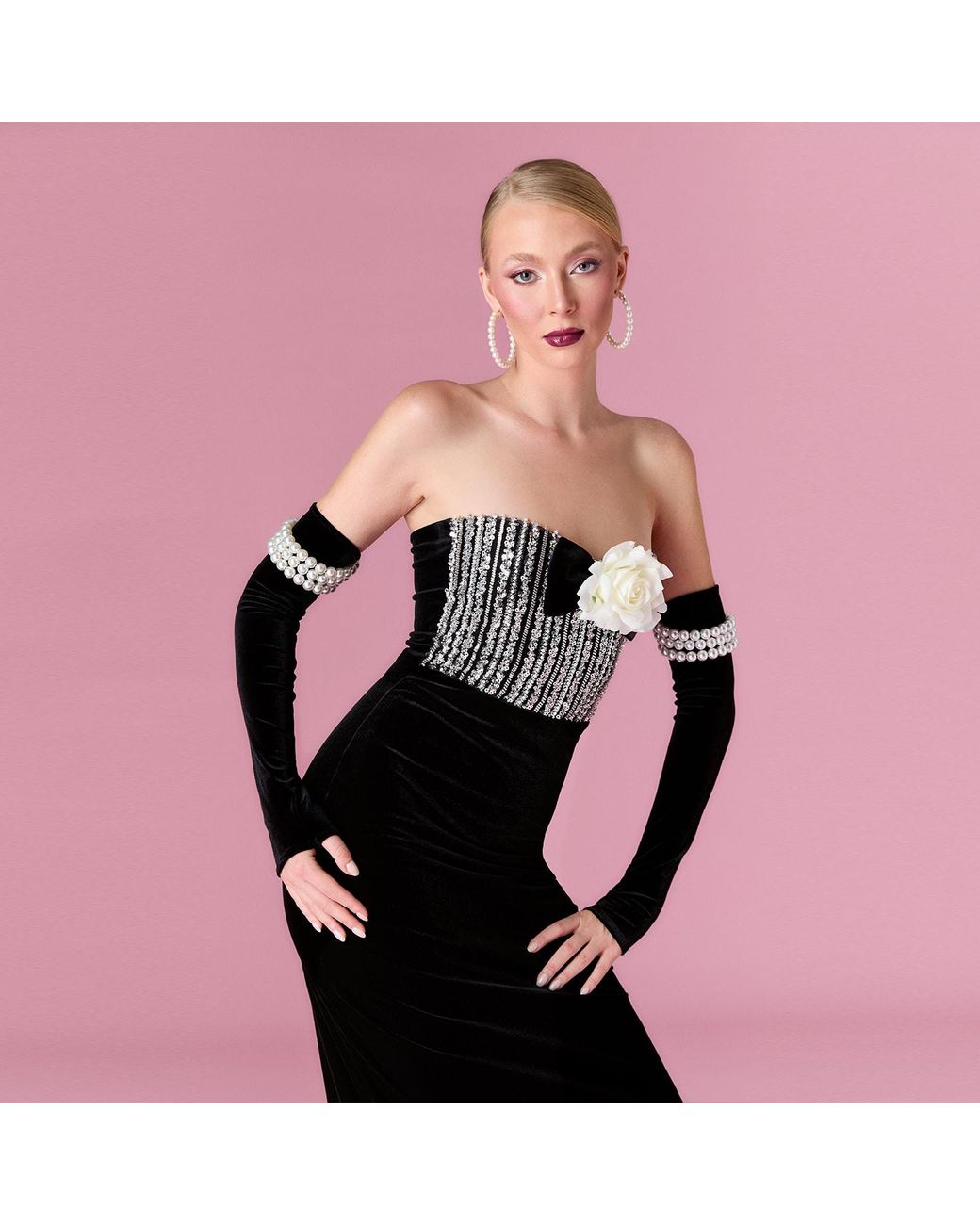 Nur Karaata Black Isadora Dress