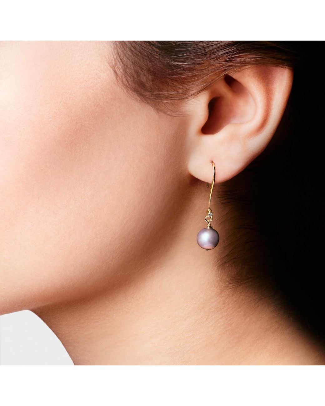 Kaizarin Metallic June Birthday Pearl Earrings