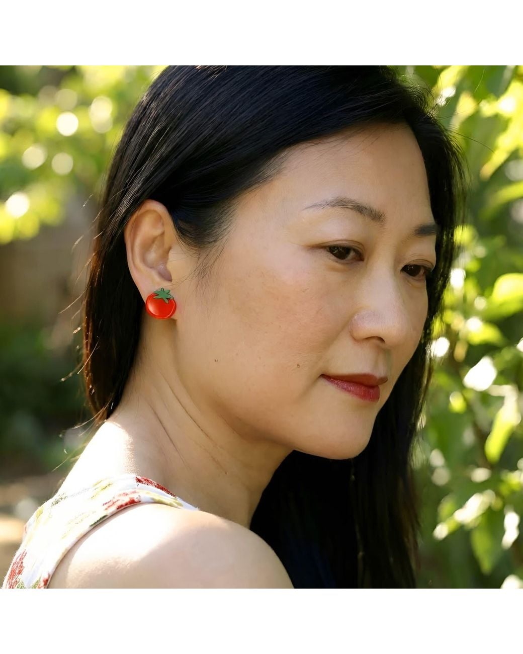 By Chavelli Red Tomato Stud Earrings