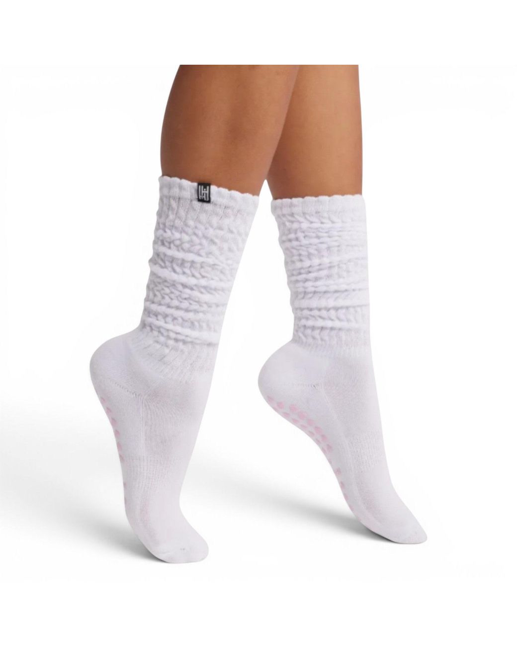 HIGH HEEL JUNGLE by KATHRYN EISMAN Pink Scrunch Grip Sock