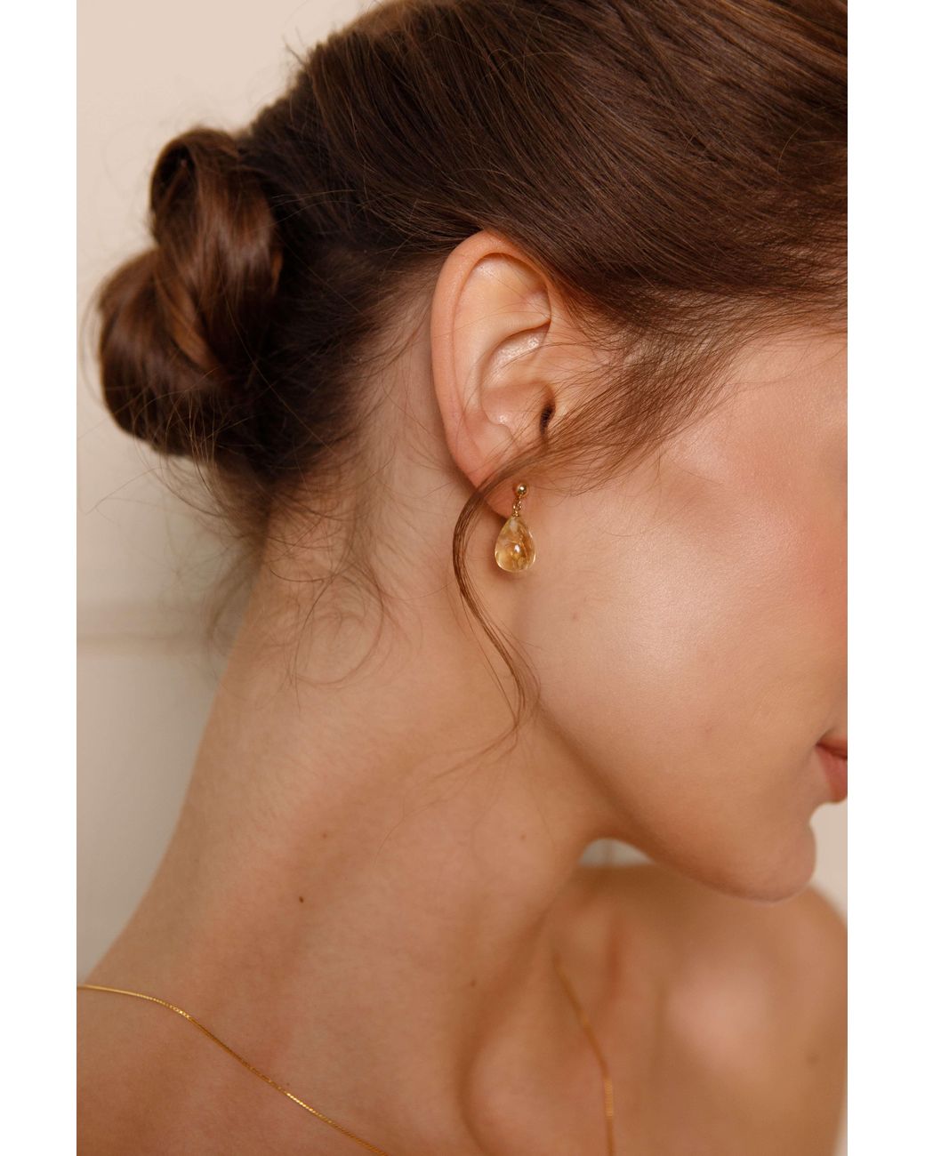 Katy Faye Metallic November Citrine Earrings