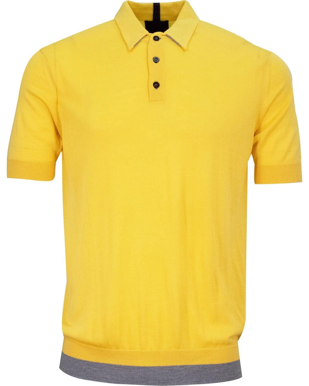 Lords of Harlech Yellow Pilgrim Polo Shirt for men