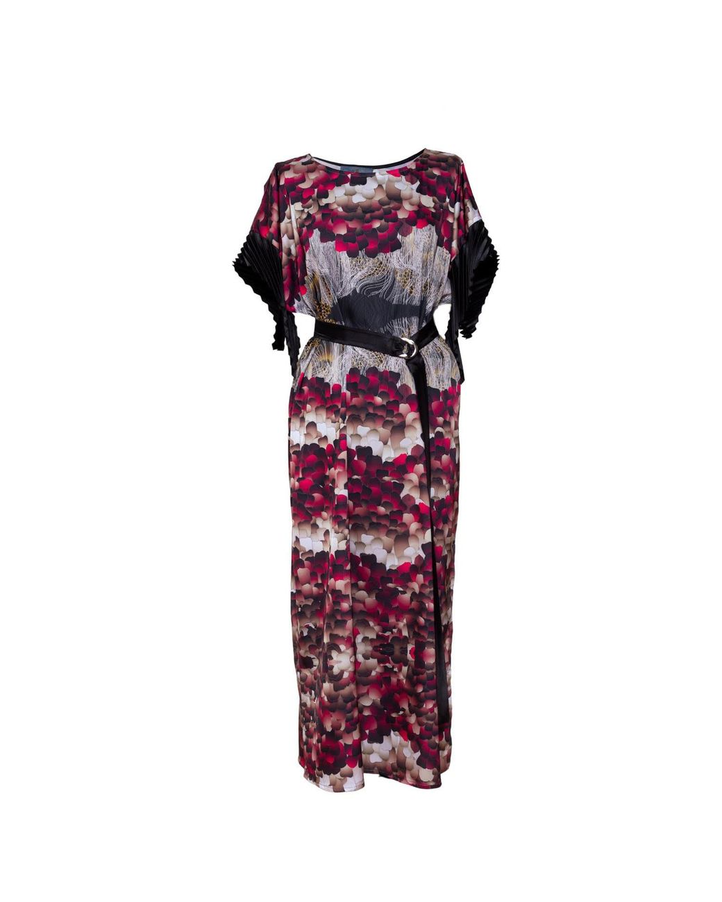 ARTISTA Purple Feathers Long Dress