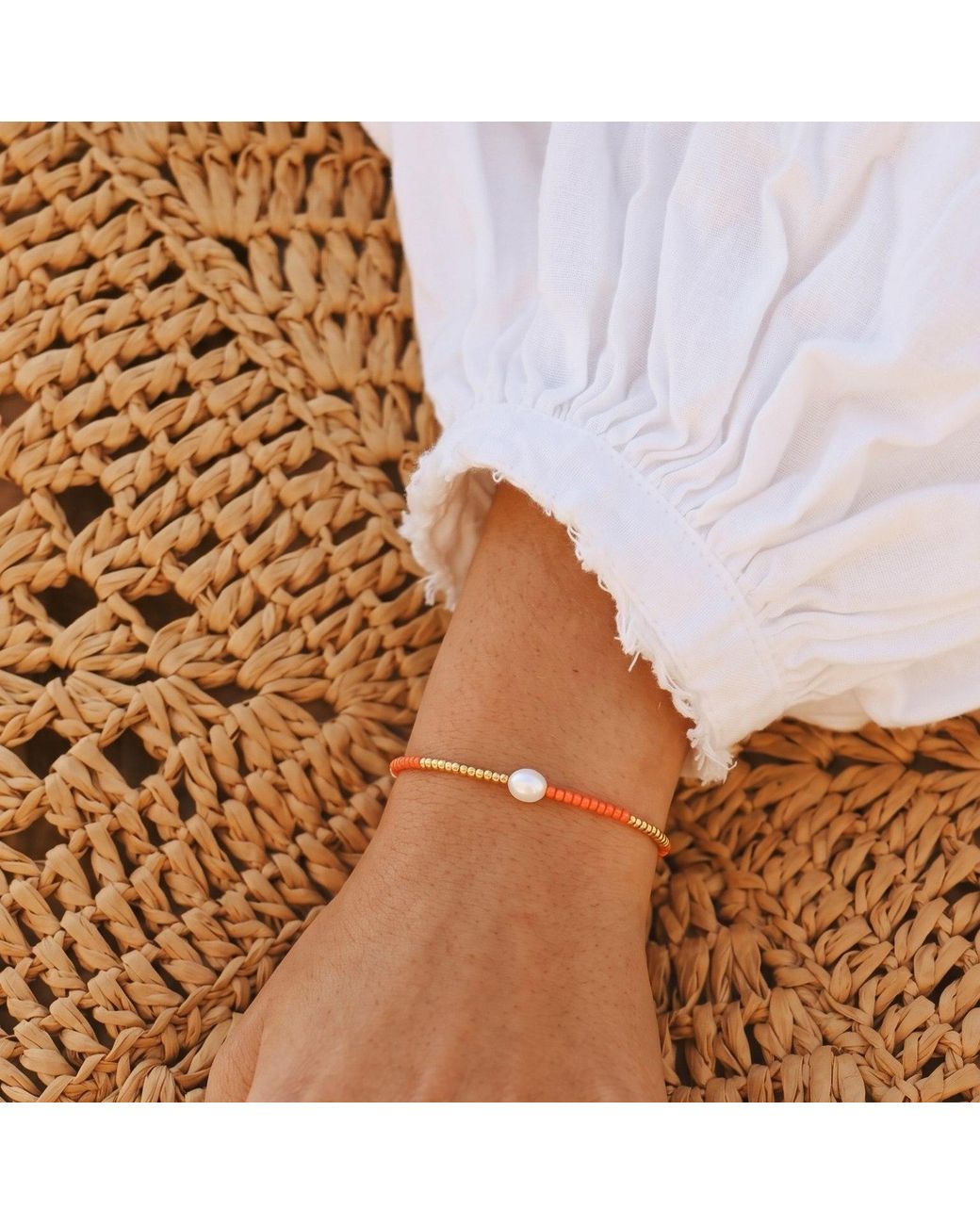 With Love Darling Metallic Sunset Pearl Bracelet