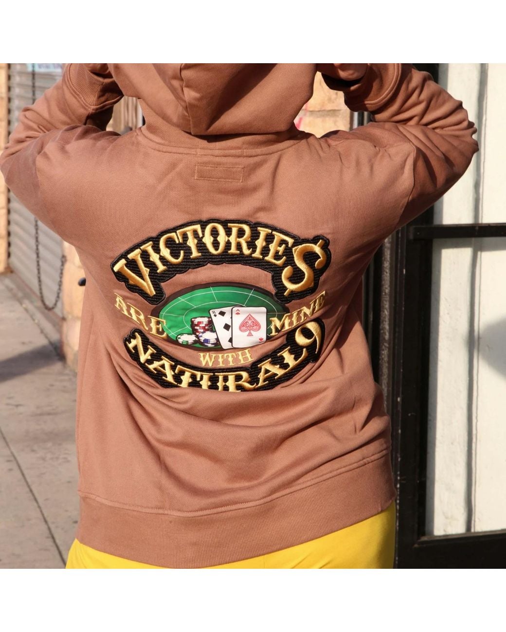 Miracles Manifester Pink Good Luck Embroidered Hoodie