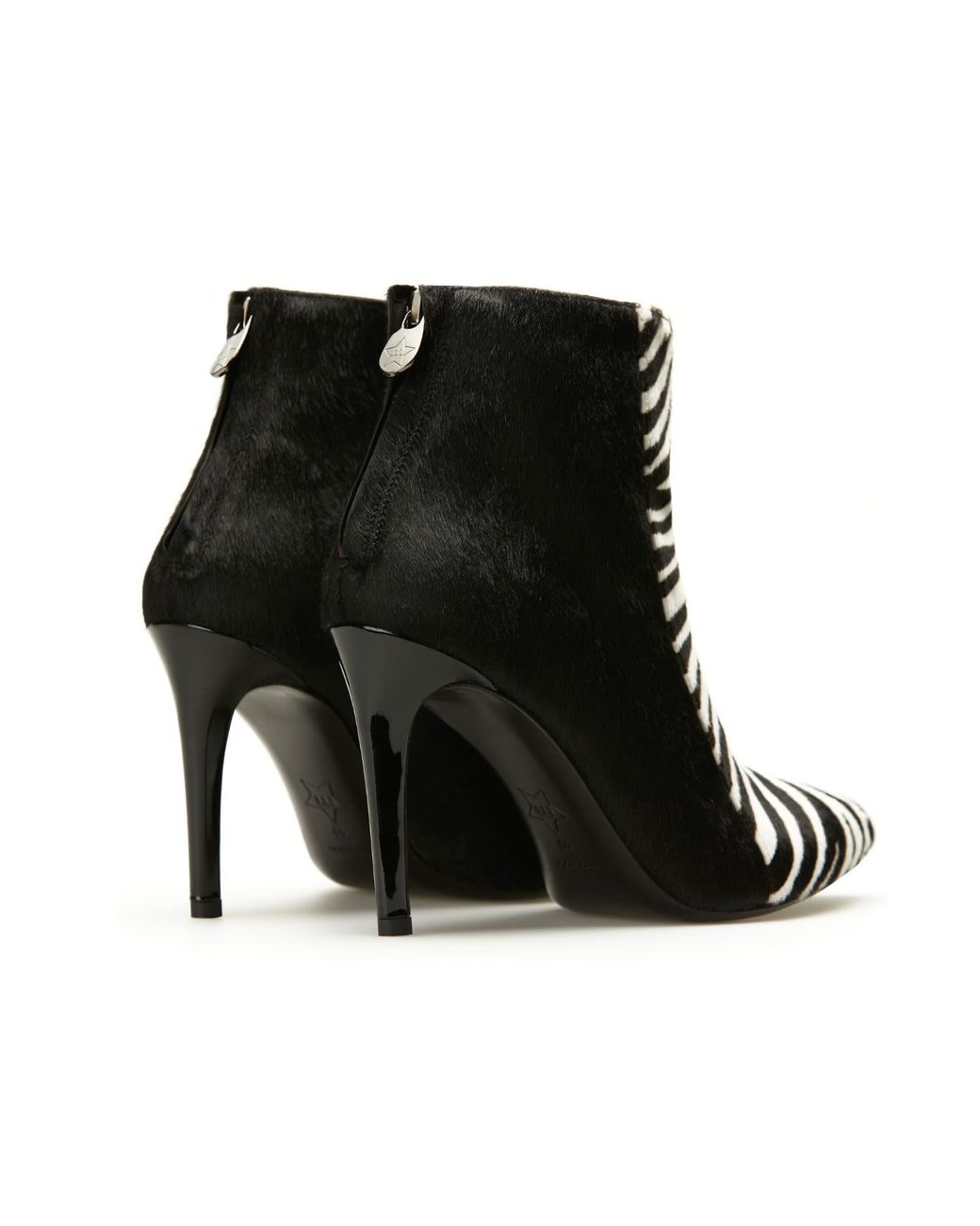 Rosamund Muir London Black Pietra & Zebra Print Calf Hair Boots