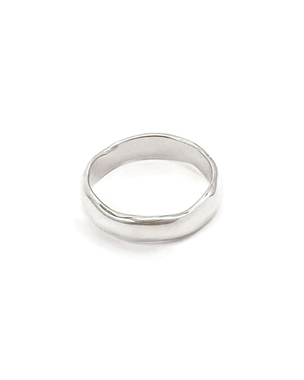Biko Jewellery Metallic Wavi Ring Thin