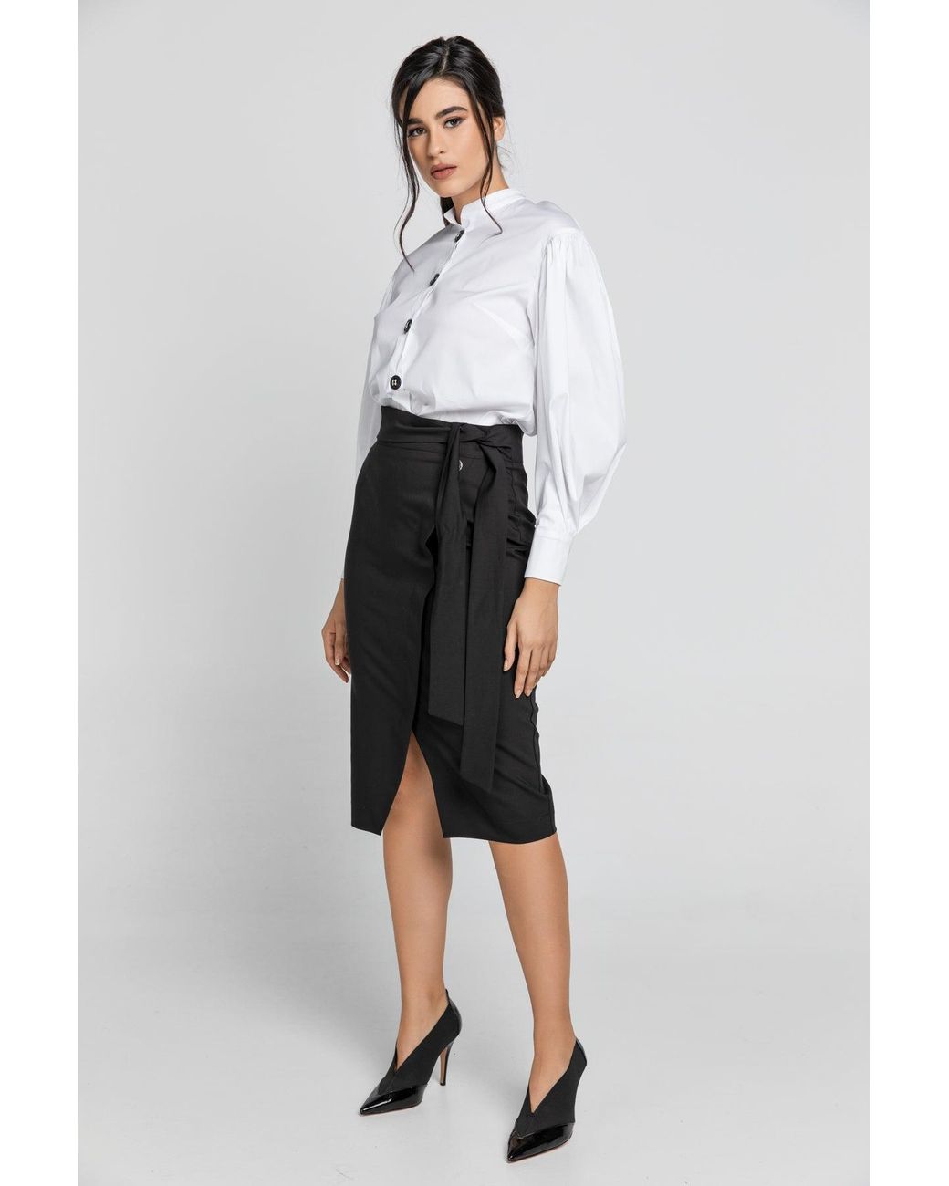 Conquista Blue Shirt With Bishop Sleeves