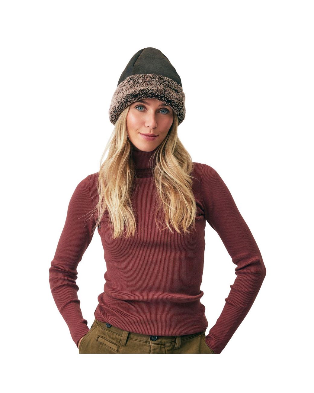 Owen Barry Gray Sheepskin Pull On Hat Hurricane