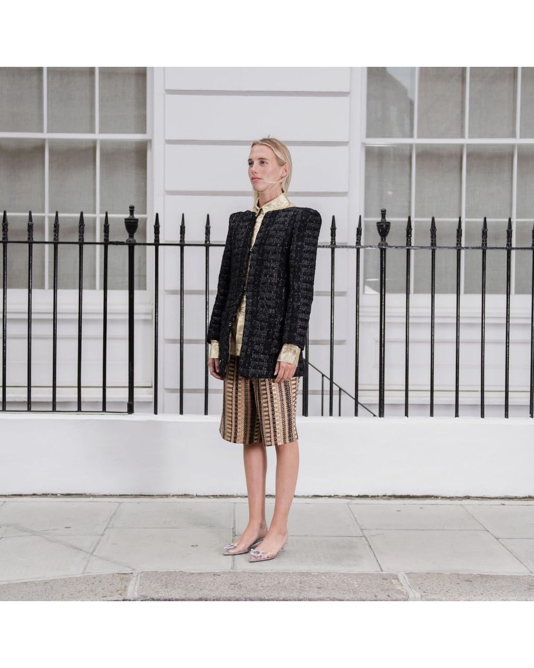 RUE AGTHONIS Black Échecs Jacket