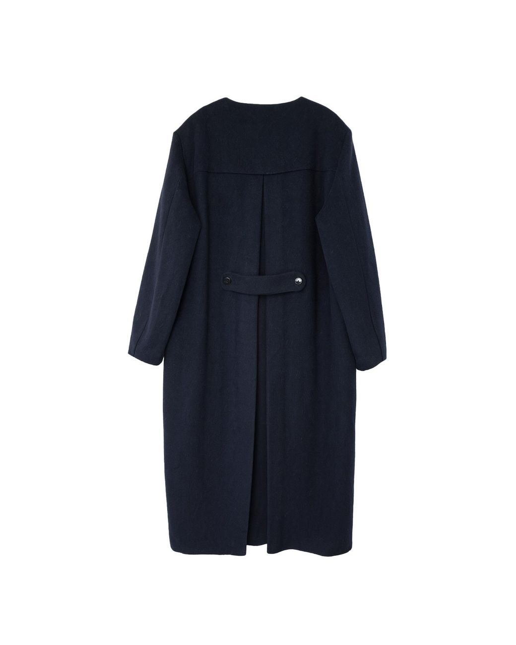 Éclectique Blue Collarless Long Coat for men