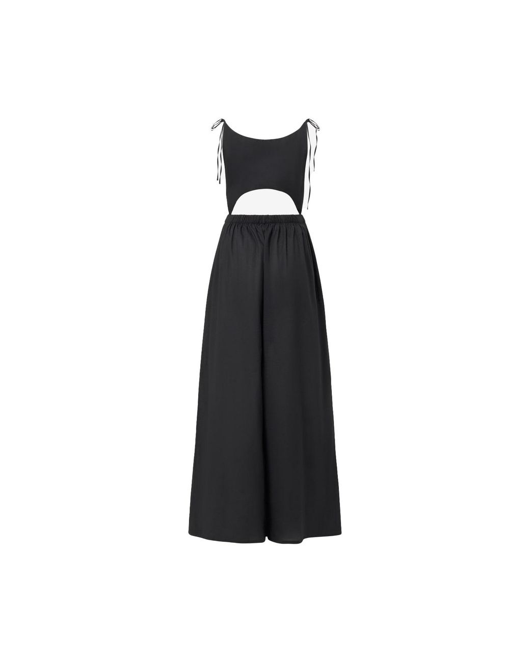 Audrey Vallens Black Relaxed Cut-Out Jumpsuit