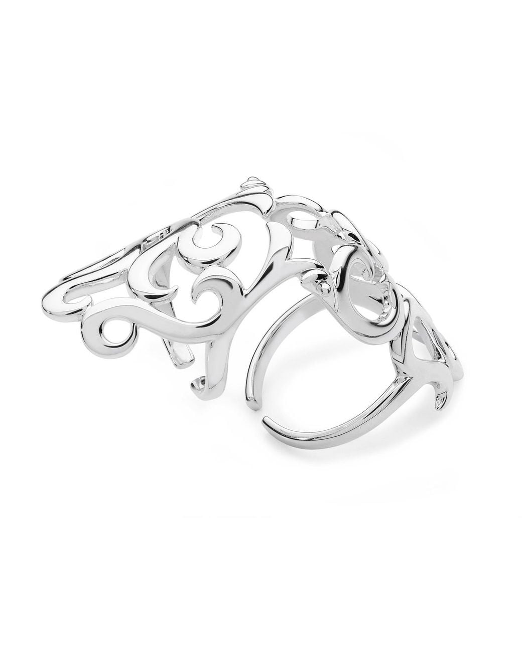 Lucy Quartermaine White Solid Sterling Elements Air Armour Ring