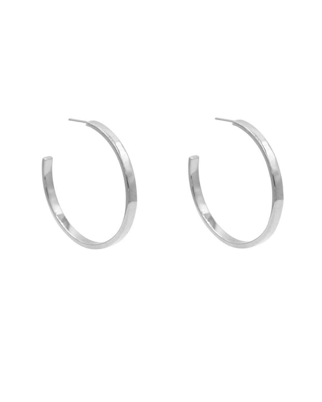 Cier Metallic Classic Hoop Earrings
