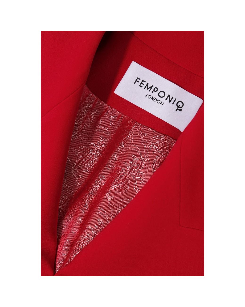 Femponiq Red Asymmetric Pleated Blazer Dress