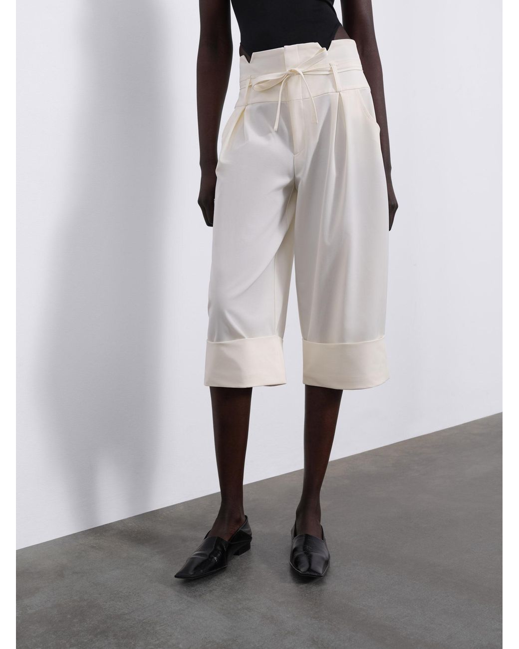 Sélone White Alma Cuffed Trousers