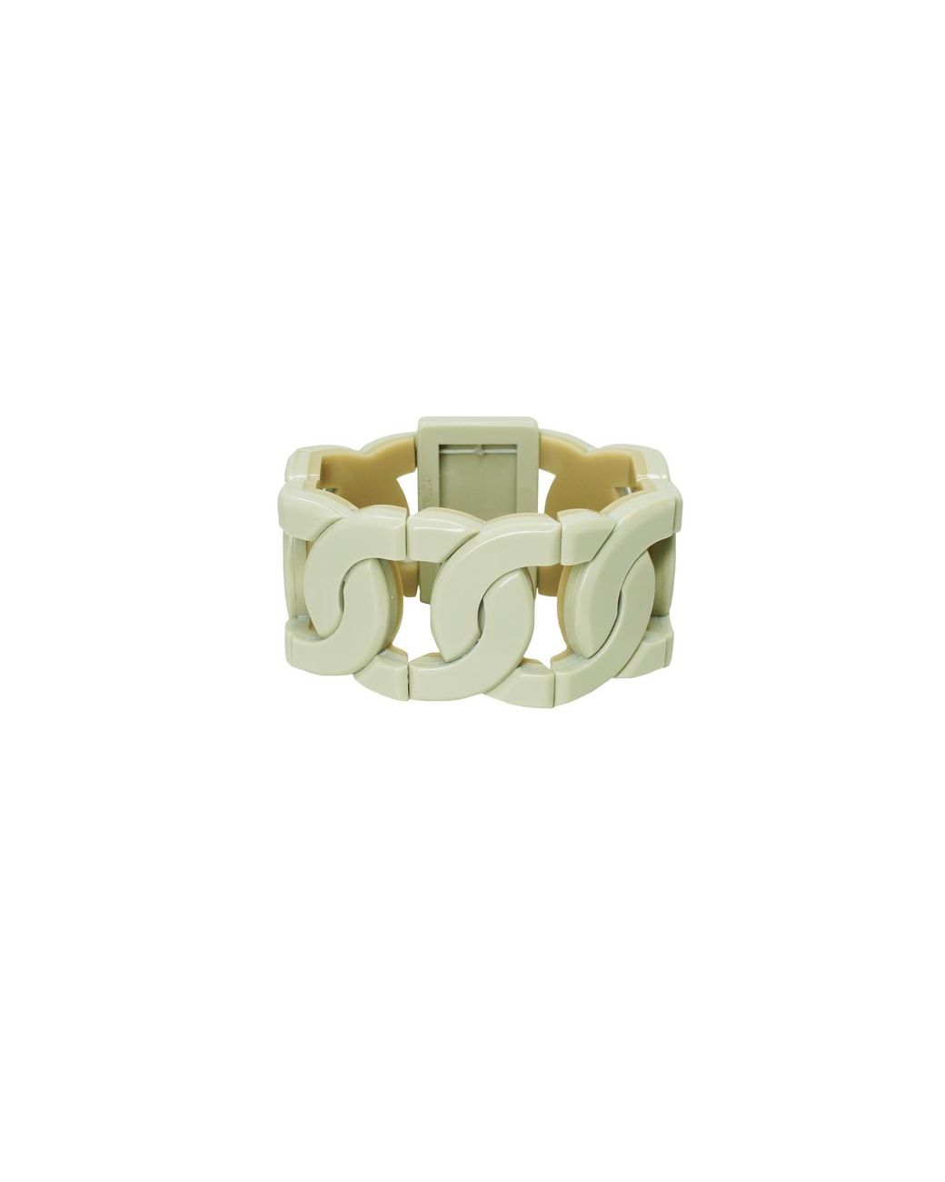 Gissa Bicalho Green Handmade Acrylic Bracelet Links And Stones Clay