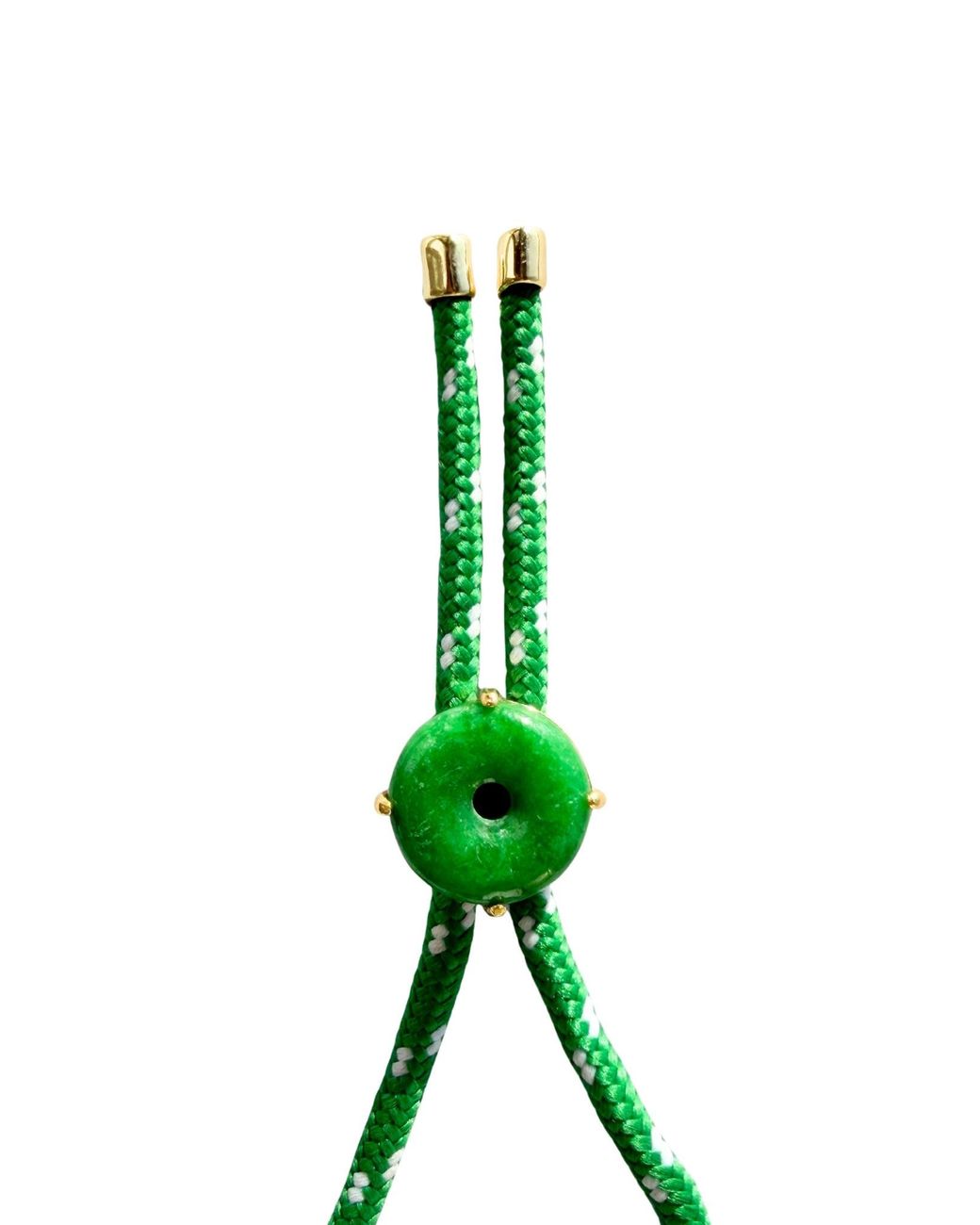 seree Green Paracord Jade Slider Bracelet