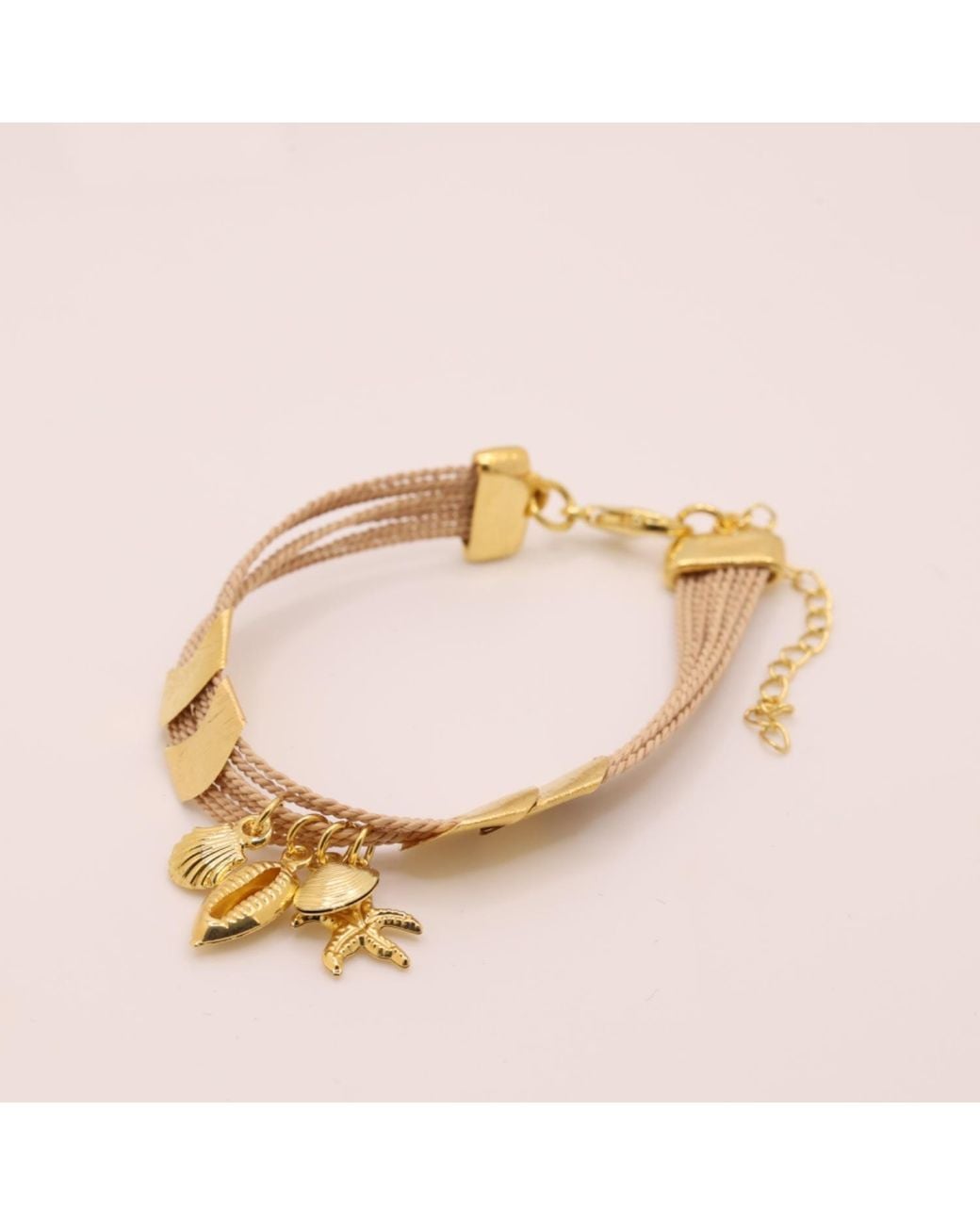 Nart Nature Making Art Metallic The Sea Buriti Natural Fiber Bracelet