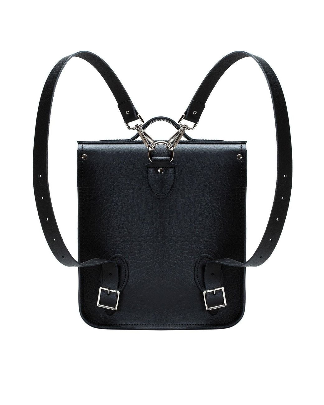 Zatchels Blue Handmade Leather Small City Backpack