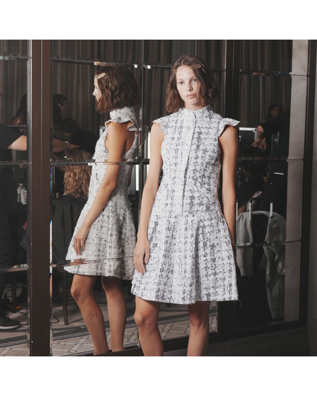 RUE AGTHONIS Blue Lueur Dress