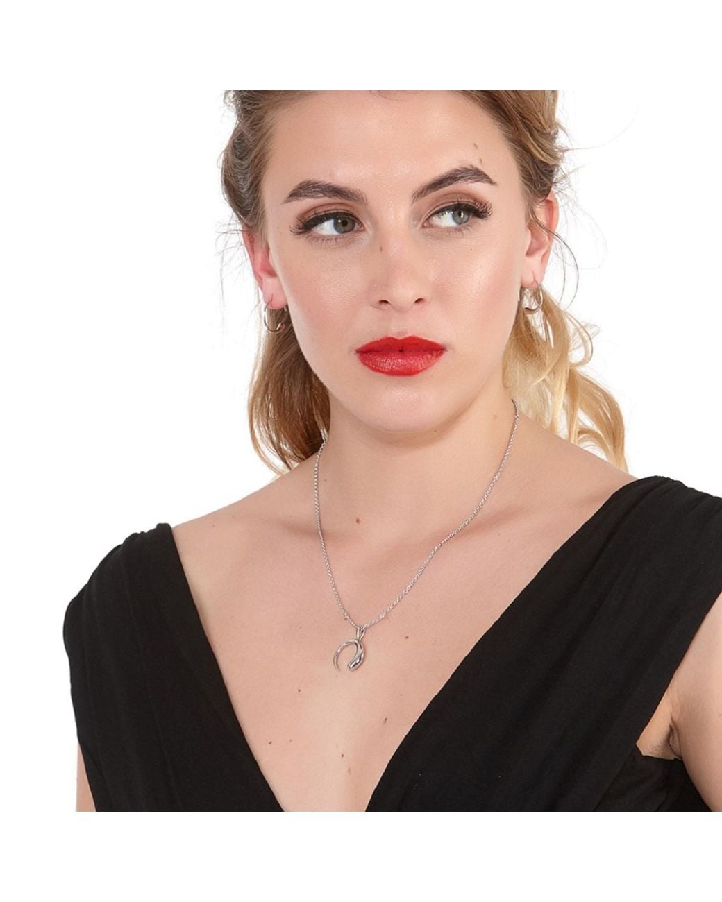 Lucy Quartermaine Metallic Solid Sterling Luna Hoops