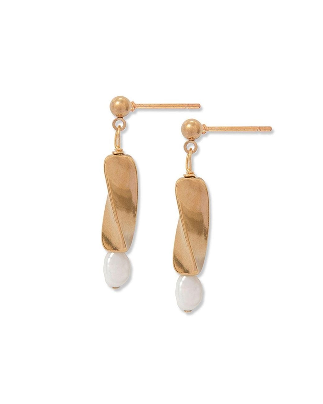 A Weathered Penny White Sierra Pearl Studs