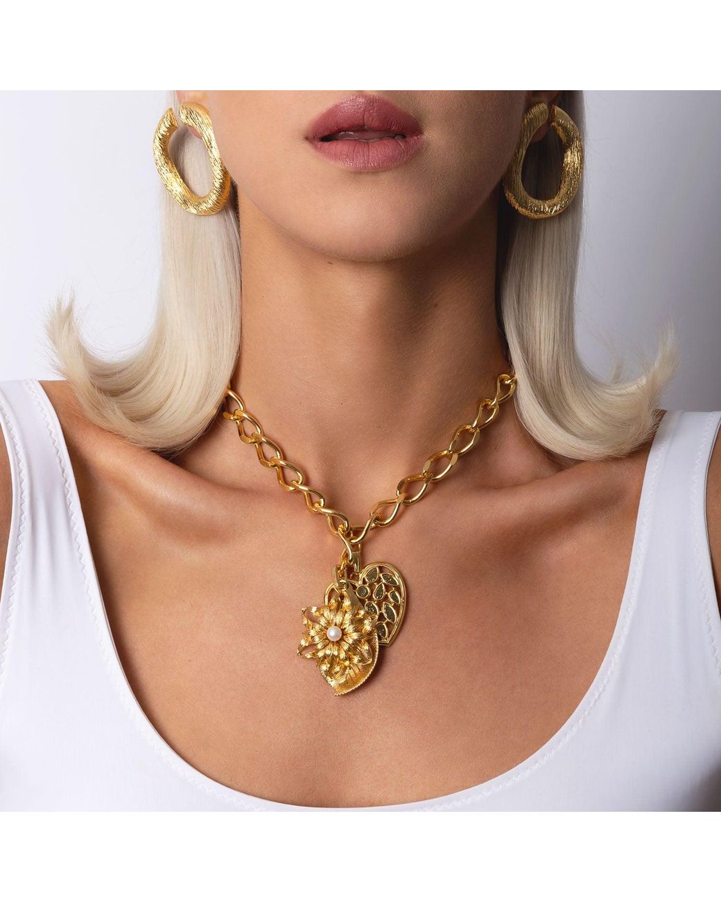 Caramel Vintage Jewellery Metallic Vintage Plated Maisy Necklace