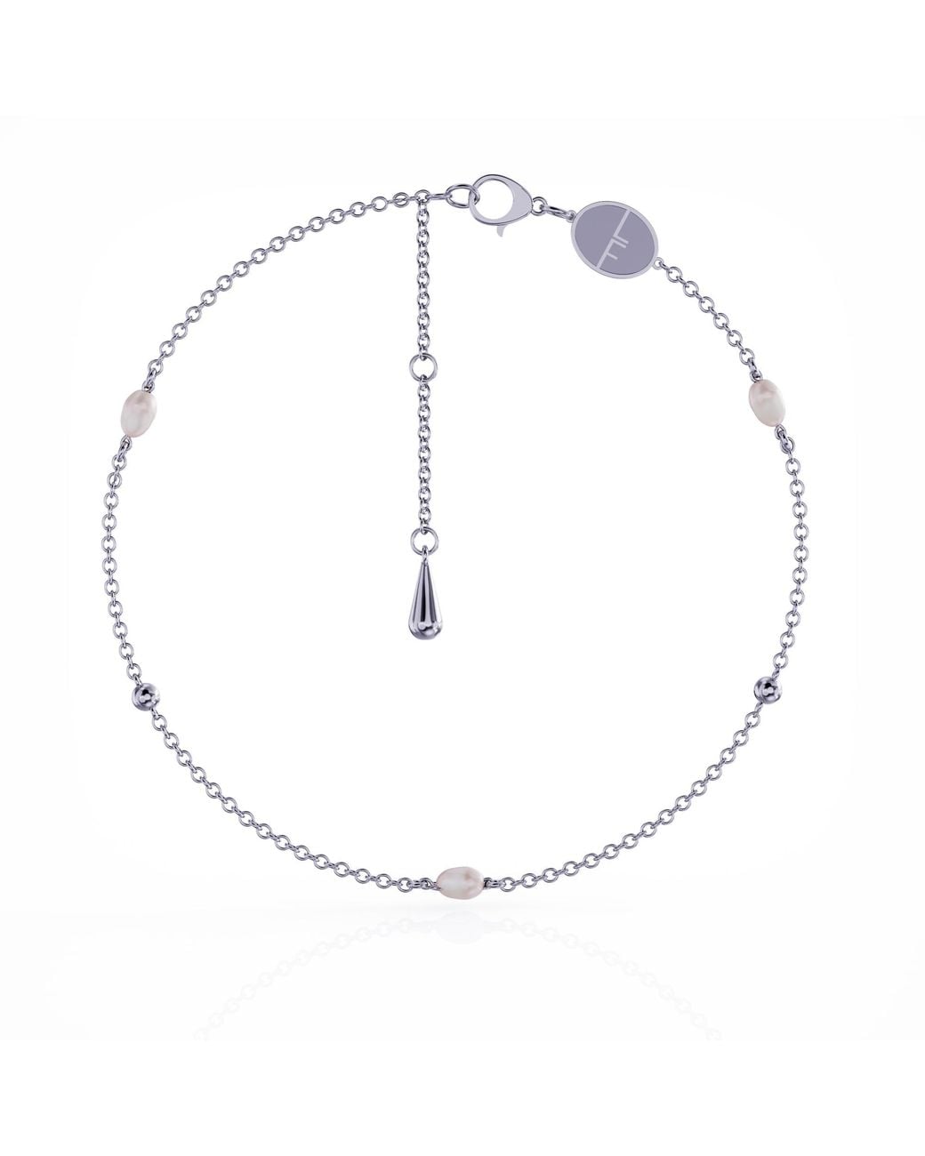 Linda Fiore Metallic Ava Pearl Bracelet