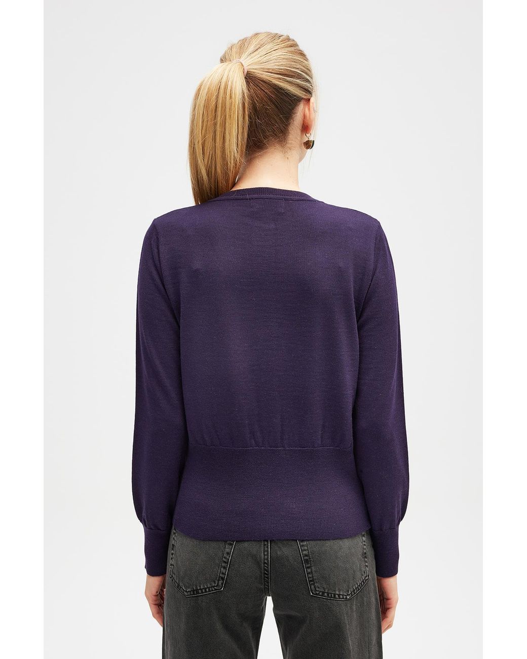 Peraluna Blue Ripley Steel Knit Cardigan