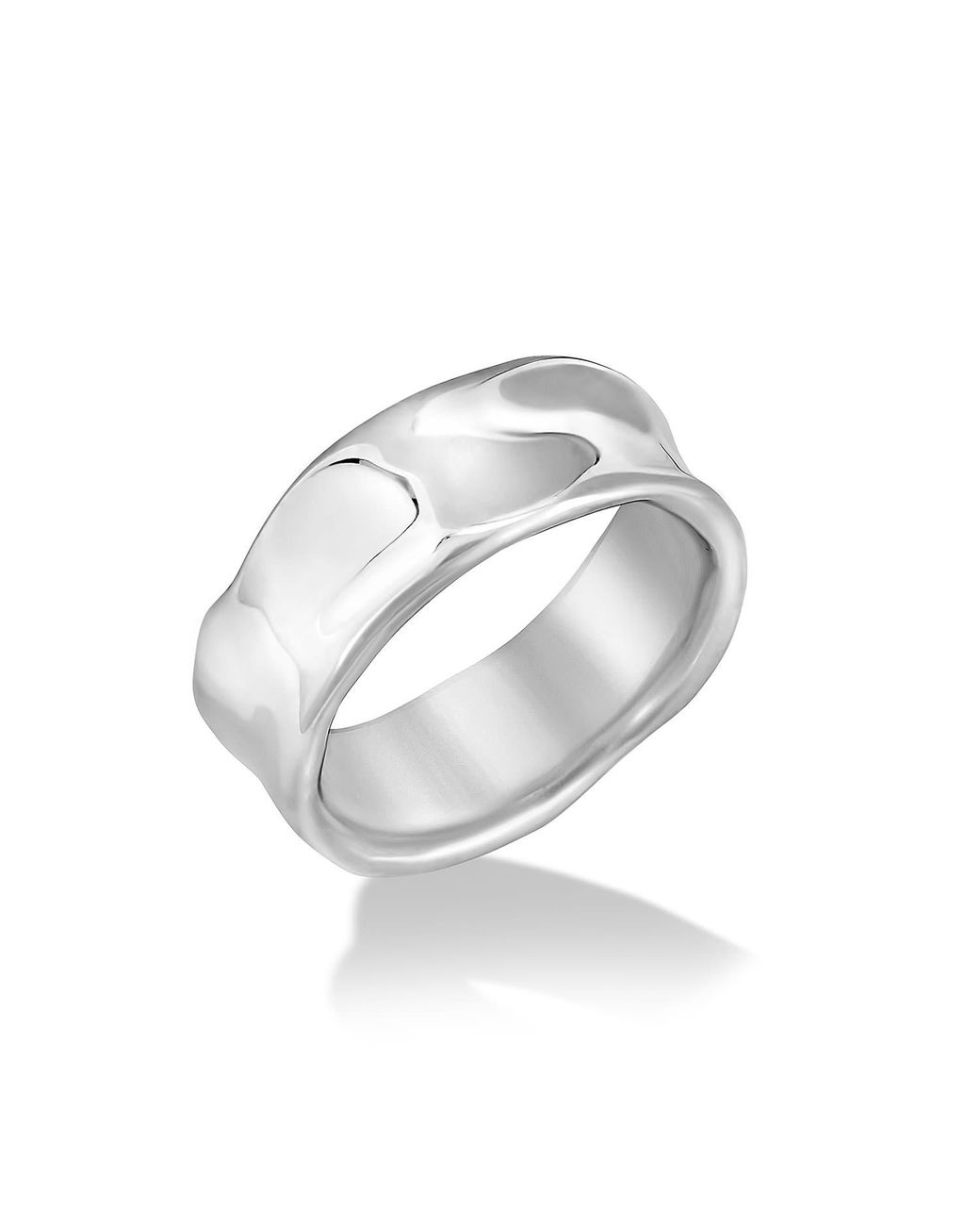 Dower & Hall Metallic Wide Waterfall Ring for men