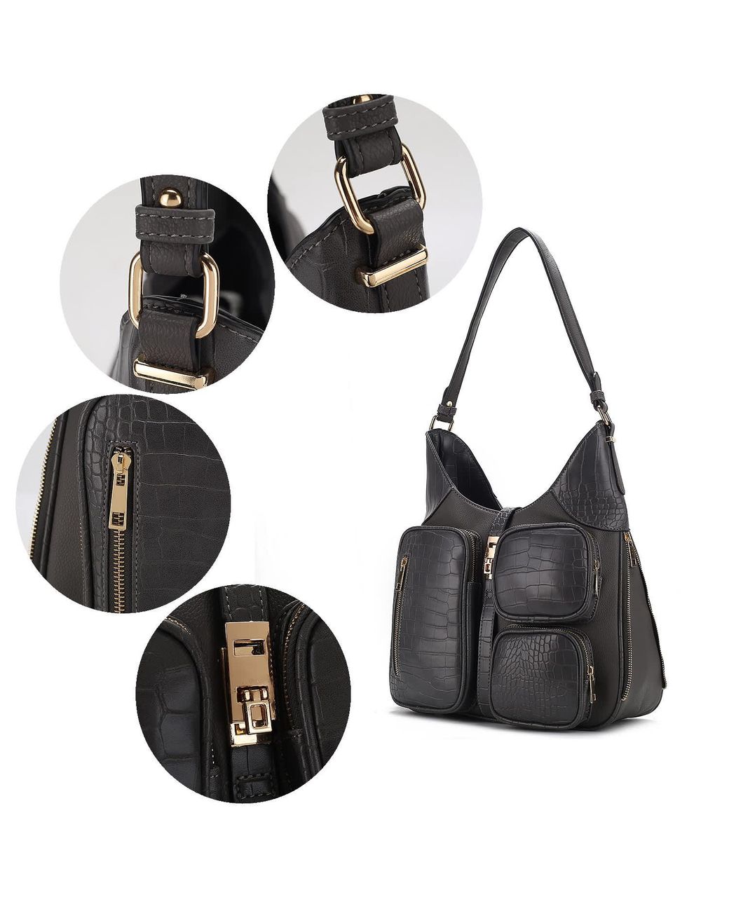 Mkf Collection - J'omor Brown Neutrals Daphne Shoulder Bag