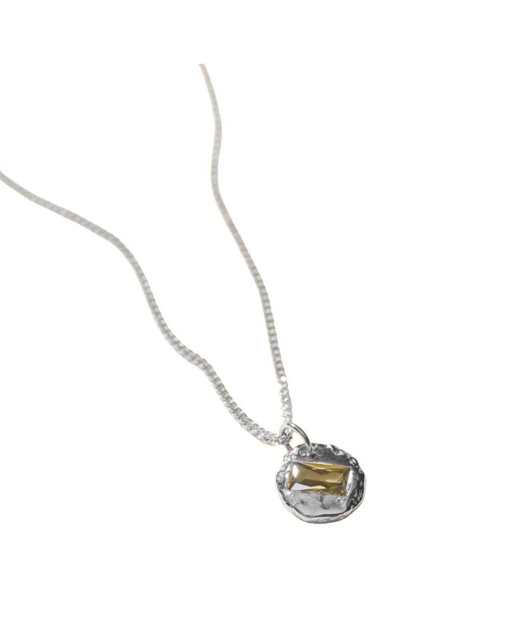 Muru Metallic Mini August Birthstone Necklace