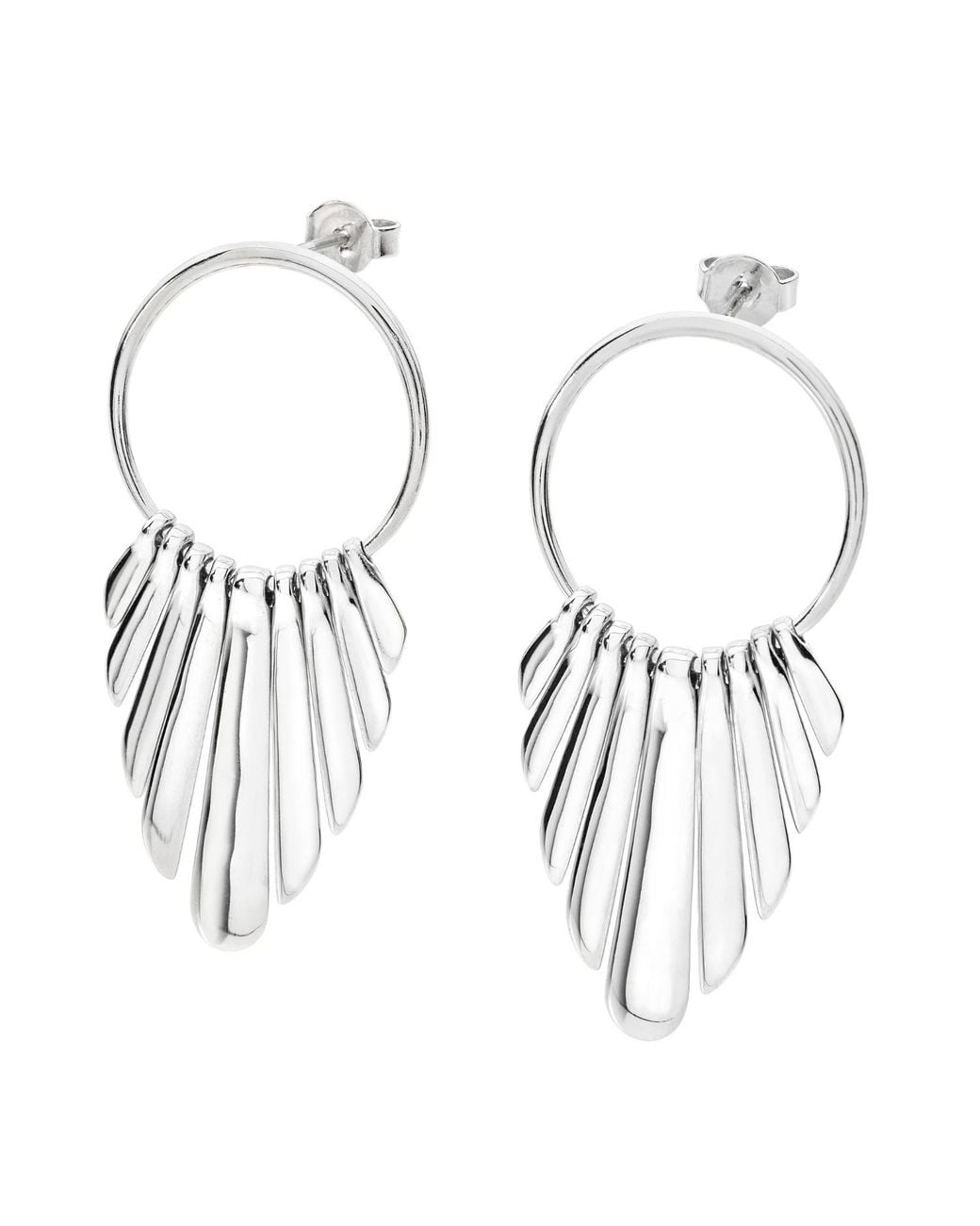 Lucy Quartermaine Metallic Solid Sterling Egyptian Temple Earrings