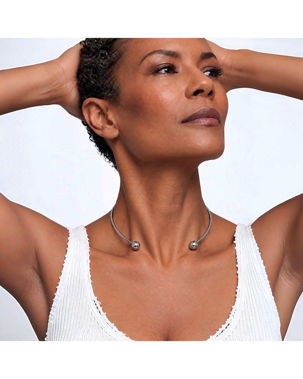London Atelier Byproduct Metallic Stainless Steel Solid Ball Necklace