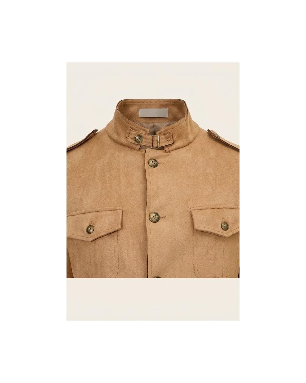 Ron Tomson Natural Neutrals Microsuede Lightweight Safari Jacket for men