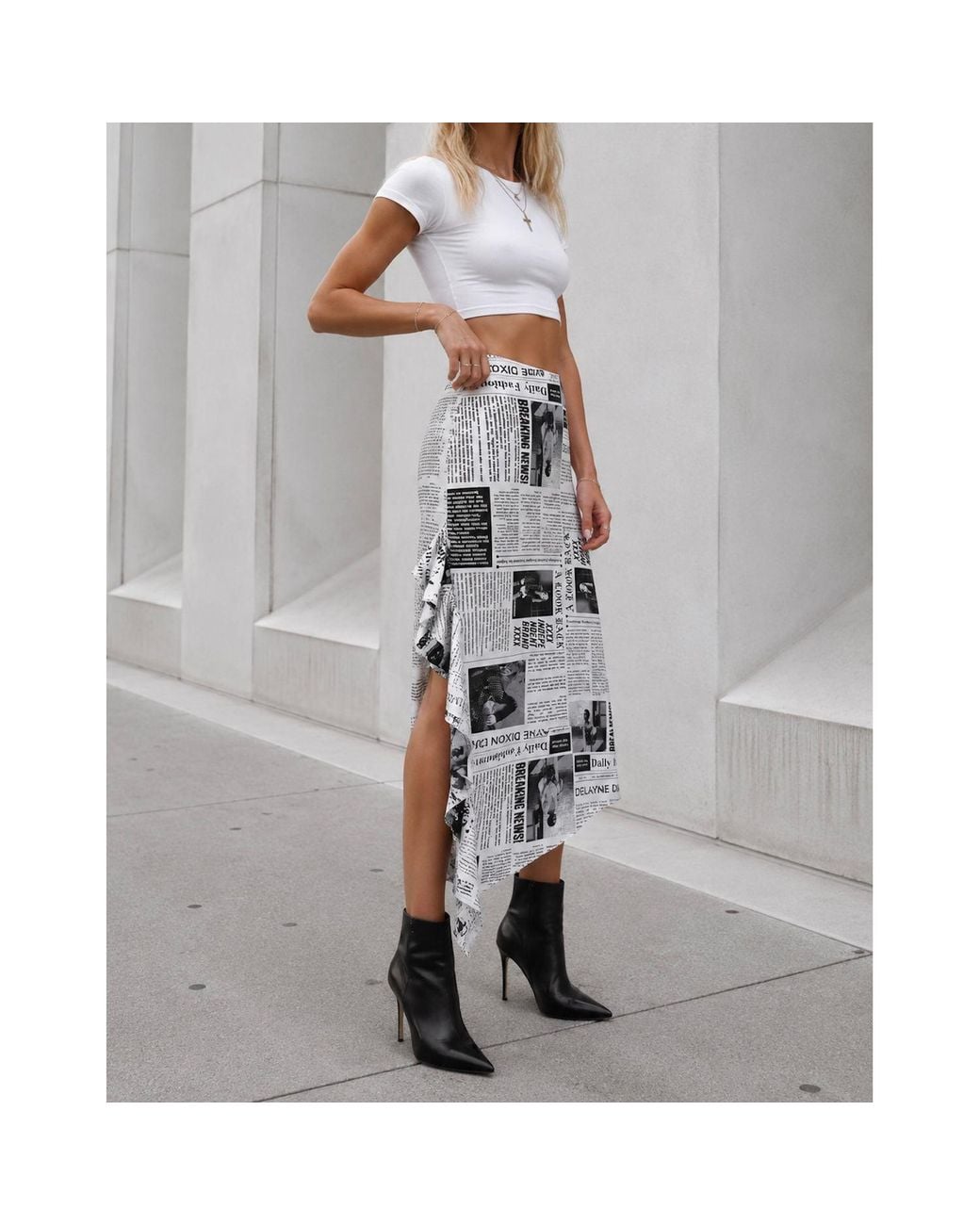Delayne Dixon Gray The Newspaper Skirt