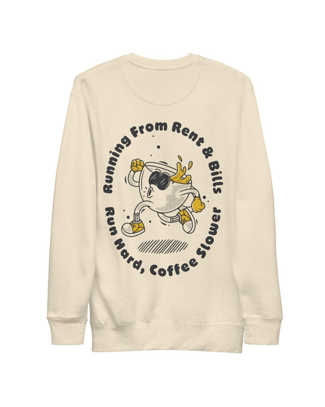 Anchor and Crew White Neutrals Bone Gustatory Coffee Over Bills Cotton Blend Embroidered Sweatshirt for men