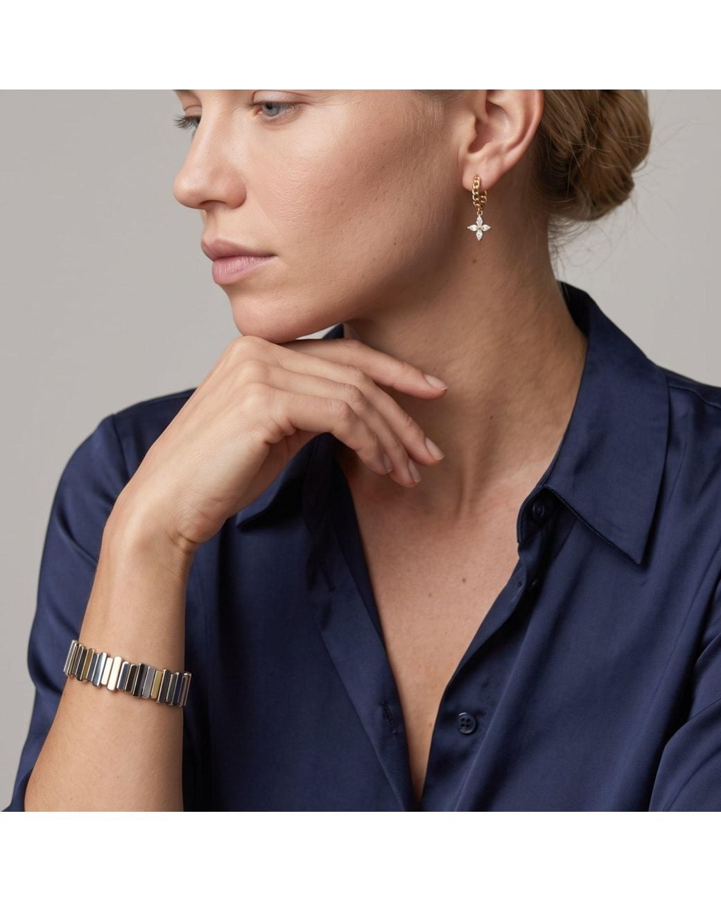 Uchi and Soto Metallic Shikaku Mixed Metals Cuff Bangle