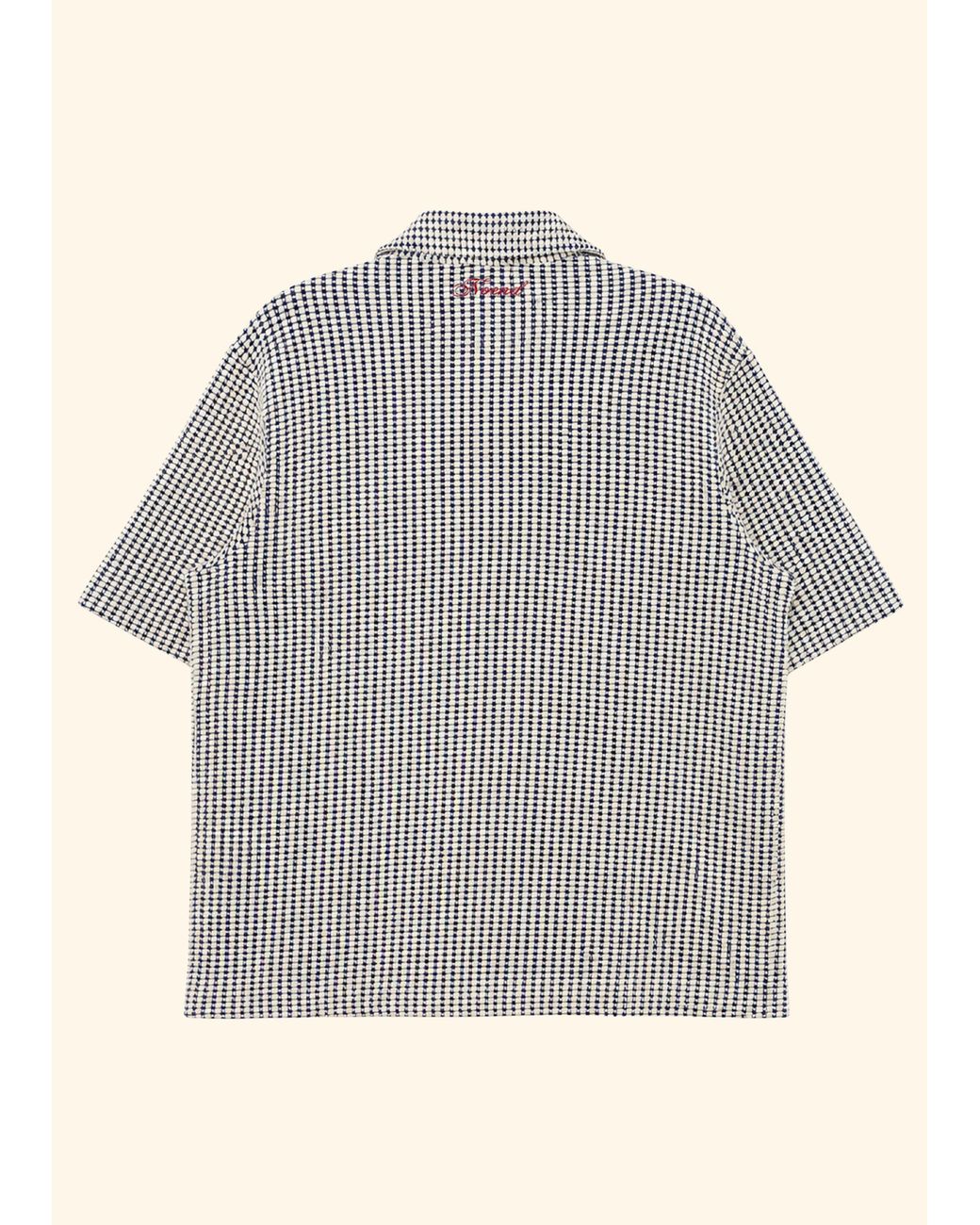 NOEND Gray Textured Convertible Collar Shirt for men