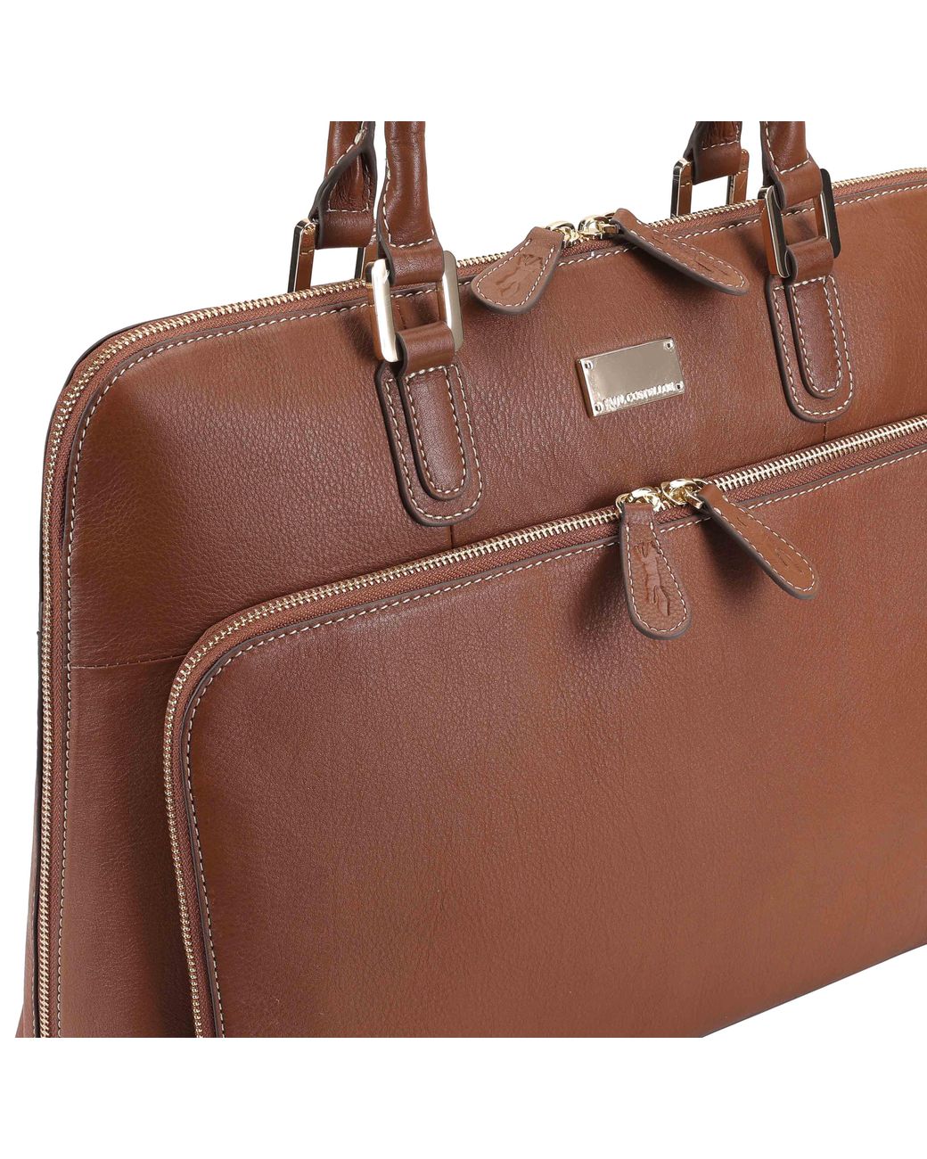 Paul Costelloe Brown Filton Leather Tote Bag
