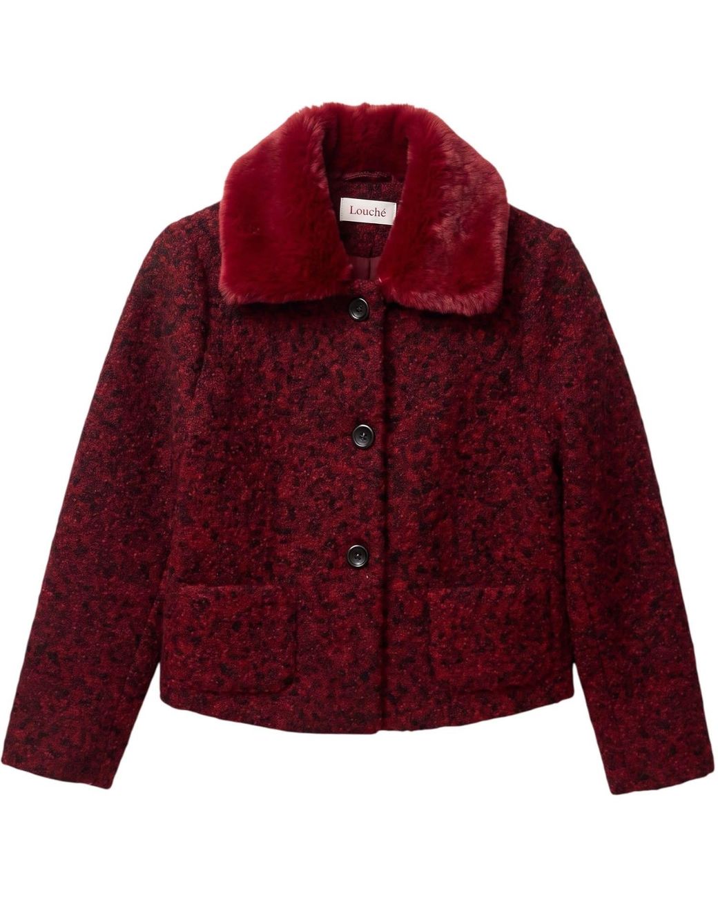 Louche Red Apple Boucle Jacket